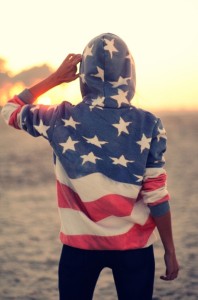 American Flag Hooded Sweatshirt American Flag Hooded Sweatshirt
