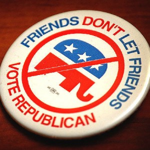 No Republicans Button