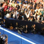 President Obama makes his case for re-election at DNC. (Photo by John McDaid)