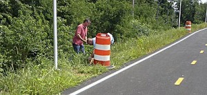 State police gather evidence at Sakonnet River Bridge.