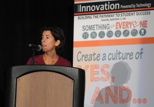 Gov. Gina Raimondo speaks at the Innovation Powered by Technology conference