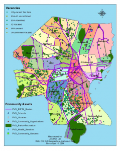 neighborhood map of providence showing locations of real estate in some form of vacancy, foreclosure or abandonment