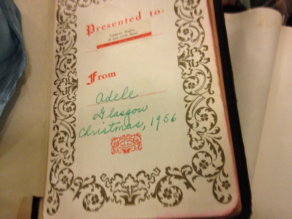 Bible signed by Langston Hughes.