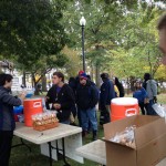 Activists drop Food Not Bombs on homeless people in Burnside Park