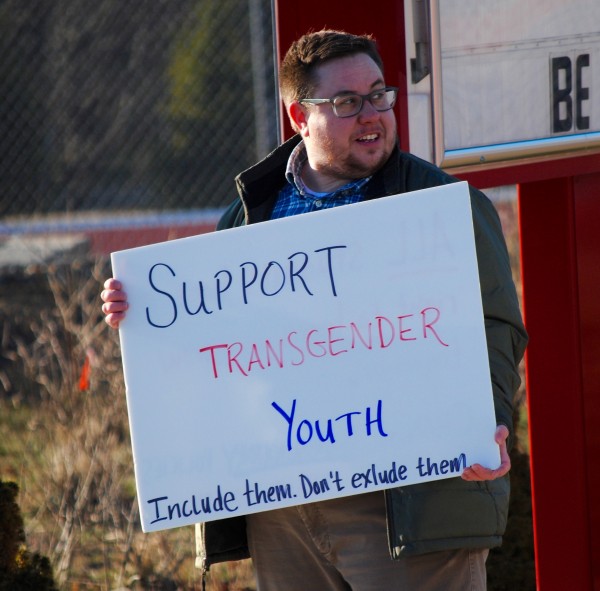 2016-03-05 Mt St Charles trans exclusion policy protest 005