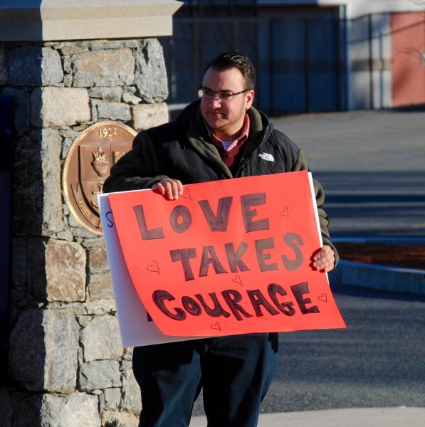 2016-03-05 Mt St Charles trans exclusion policy protest 007