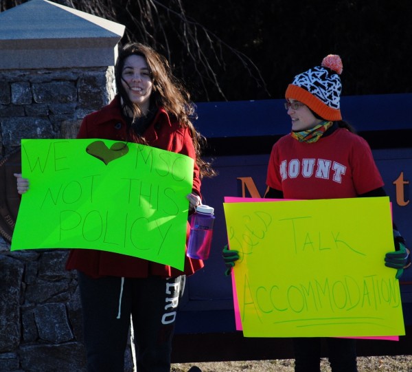 2016-03-05 Mt St Charles trans exclusion policy protest 008