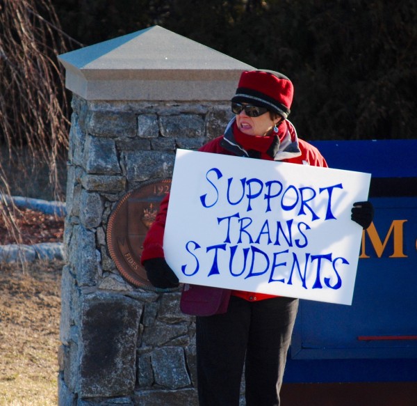 2016-03-05 Mt St Charles trans exclusion policy protest 015