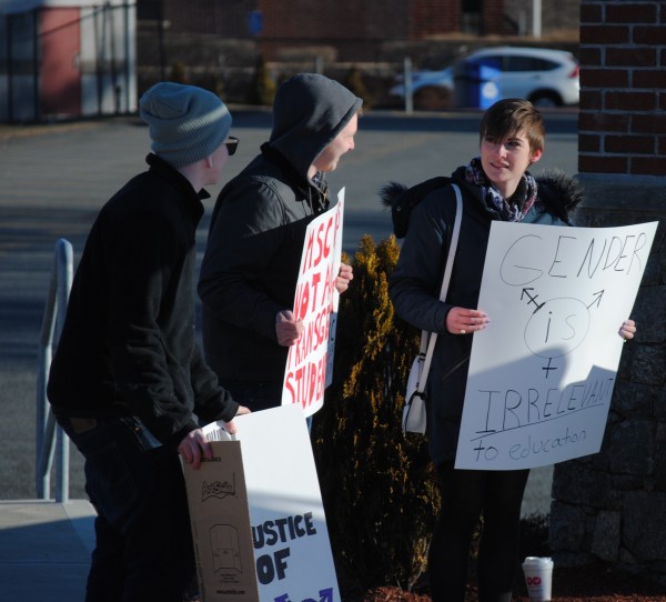 2016-03-05 Mt St Charles trans exclusion policy protest 016