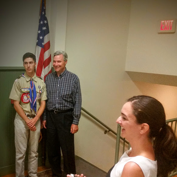 Eagle Scout James Lawless with Whitehouse