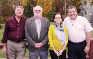 The Exeter Four, left to right: Cal Ellis, Bill Monahan, Council President Arlene Hicks and Bob Johnson.