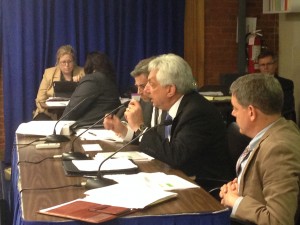 Peter Alviti, RIDOT director, testifying in favor of Rhode Works