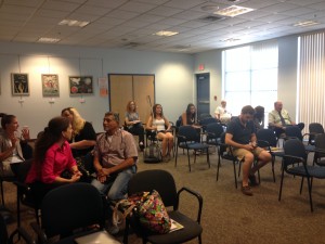 Forum attendees waiting to hear testimony