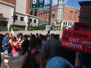 More protestors rallying against Burriville fracking.