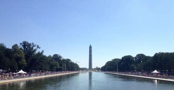 Front and center on the Mall for the 50th anniversary party of the March on Washington. 