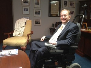 Congressman Jim Langevin at his Warwick office. (Photo by Bob Plain)