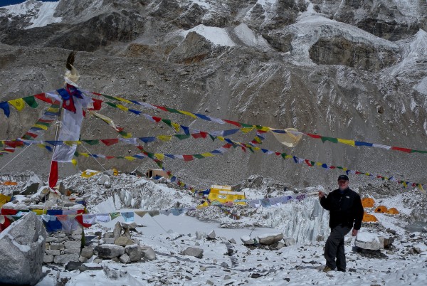 Photographer David Pinkham w CommPrep Peace Flags - Nepal