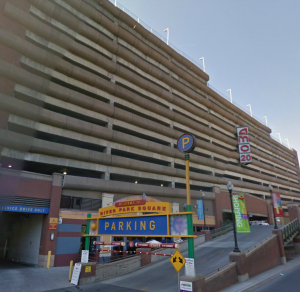 The parking garage in question.  Captured on Google Street View.