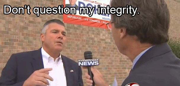 "Don't question my integrity."