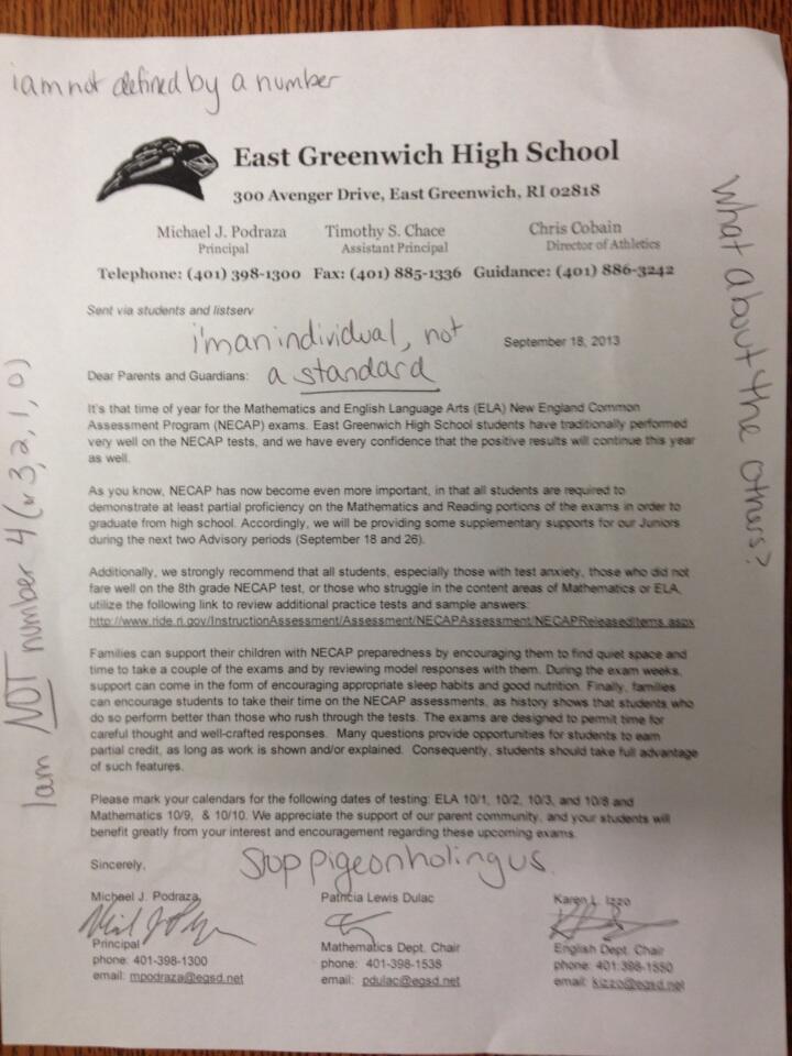 eg student letter