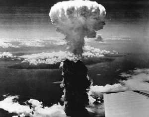 Mushroom cloud over Hiroshima.