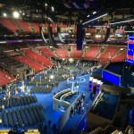 The Wells Fargo Center on the eve of the Democratic National Convention