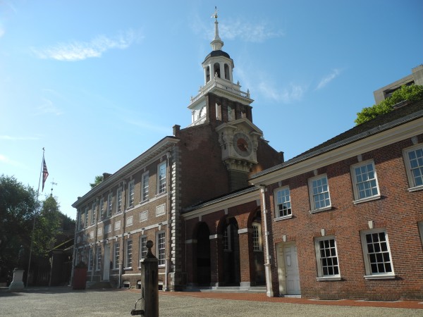 Early morning at Independence Hall.