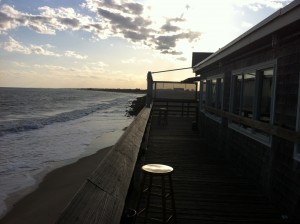 The deck at the Ocean Mist just keeps getting closer and closer to the water. (photo by Bob Plain) 