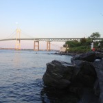 The Newport Bridge from Potter Point.