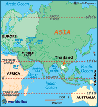 thailand map