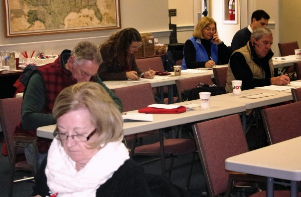 volunteers working the phones