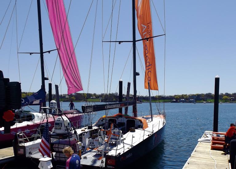 Team Alvimedica's boat in gorgeous Newport Harbor. (Roberto Bessin)  