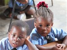 Young black children in school
